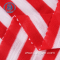 Stripe Knitted Spun Polyester Jersey Slub Fabric